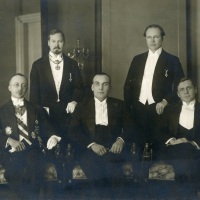Juhan Kukk, State Elder of Estonia, with Finnish Envoy Rudolf Holsti (1923)