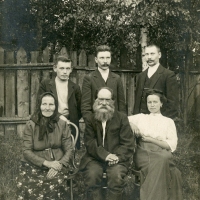 Russian family at their dacha