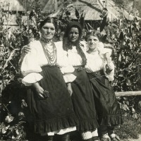 Romanian women in Sunday dress